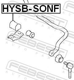 Rolamento de barra estabilizadora FEBEST ref. HYSB-SONF