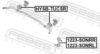 Suspension, stabilisateur FEBEST ref. HYSB-TUCSR