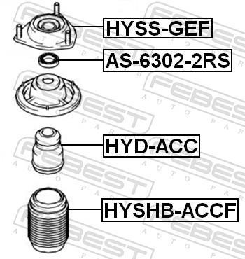 Fuelle de amortiguador FEBEST ref. HYSHB-ACCF