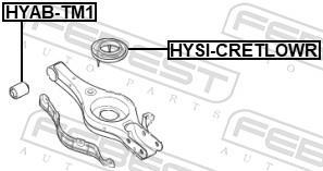 Patin de ressort (Support ressort) FEBEST ref. HYSI-CRETLOWR