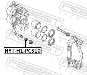 Kit d'accessoires, étrier de frein FEBEST ref. HYT-H1-PCS10