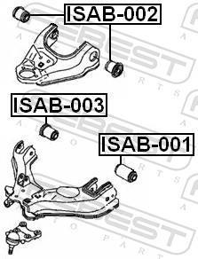Silent bloc de suspension FEBEST ref. ISAB-001