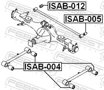 Suspensão, braço oscilante FEBEST ref. ISAB-005