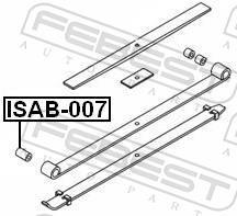 Braçadeira, mola de lâminas FEBEST ref. ISAB-007