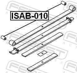 Coussinet de palier, ressort à lames FEBEST ref. ISAB-010