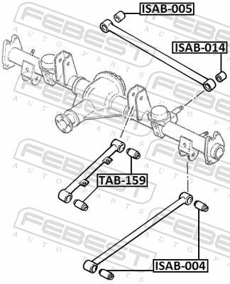 Suspensão, braço oscilante FEBEST ref. ISAB-014