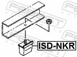 Butée du ressort à lame, ressort additionnel FEBEST ISD-NKR