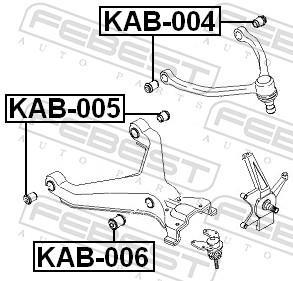 Suspensão, braço oscilante FEBEST ref. KAB-005