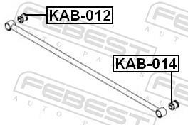 Silent bloc de suspension FEBEST KAB-012