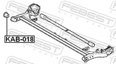 Silentblock del puente trasero FEBEST ref. KAB-018