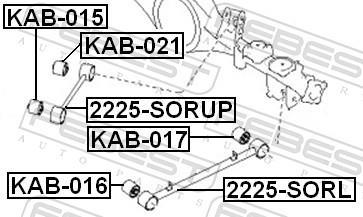 Silent bloc de suspension FEBEST KAB-021