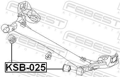 Silentblock del puente trasero FEBEST ref. KAB-025
