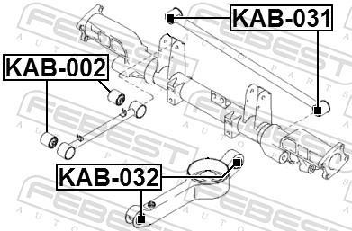 Silent bloc de suspension FEBEST KAB-031