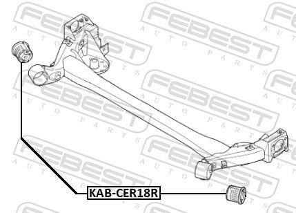 Suspension, corps de l'essieu FEBEST ref. KAB-CER18R