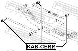 Silent bloc de suspension FEBEST ref. KAB-CERR