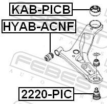 Suspensão, braço oscilante FEBEST ref. KAB-PICB