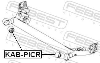 Suspension, corps de l'essieu FEBEST ref. KAB-PICR