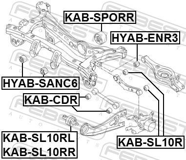 Silent bloc de suspension FEBEST ref. KAB-SL10RL