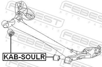Suspension, corps de l'essieu FEBEST ref. KAB-SOULR