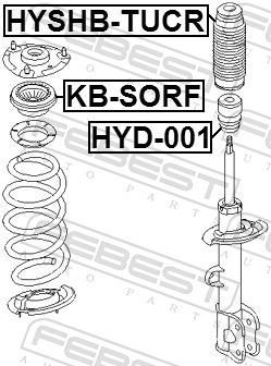 Rolamento copo de suspensão FEBEST ref. KB-SORF