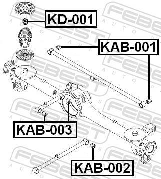 Amortecedores de choque FEBEST ref. KD-001