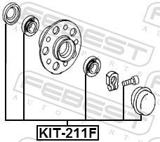 Roulement de roue FEBEST ref. KIT-211F