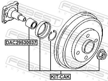 Palier, arbre moteur FEBEST ref. KIT-CAK