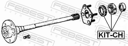 Palier, arbre moteur FEBEST ref. KIT-CH