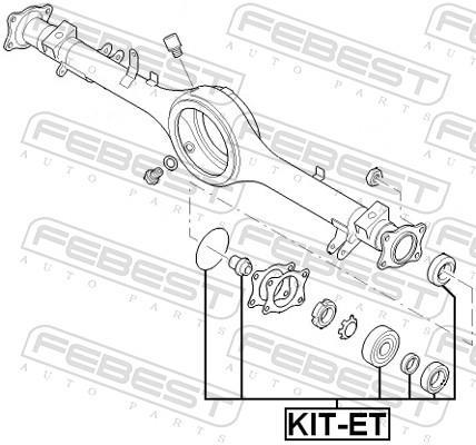 Palier, arbre moteur FEBEST ref. KIT-ET