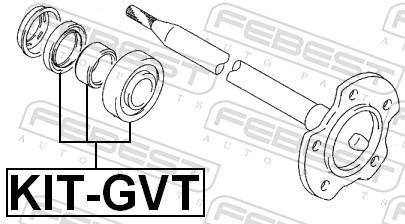 Palier, arbre moteur FEBEST ref. KIT-GVT