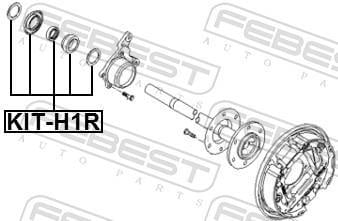 Palier, arbre moteur FEBEST ref. KIT-H1R