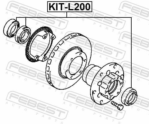 Rolamento de roda FEBEST ref. KIT-L200