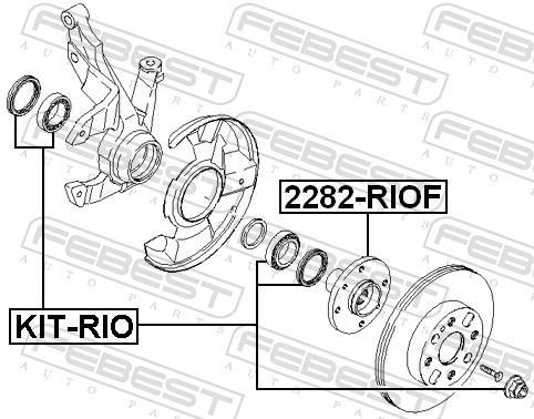 Palier, arbre moteur FEBEST ref. KIT-RIO