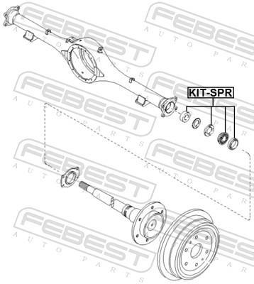 Palier, arbre moteur FEBEST ref. KIT-SPR