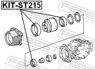 Jeu de joints d'étanchéité, différentiel FEBEST ref. KIT-ST215