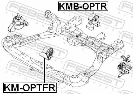 Support moteur (Silent bloc moteur) FEBEST ref. KM-OPTFR