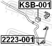 Suspension, stabilisateur FEBEST ref. KSB-001