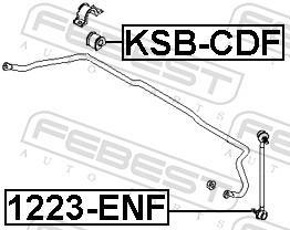 Rolamento de barra estabilizadora FEBEST ref. KSB-CDF