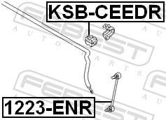 Rolamento de barra estabilizadora FEBEST ref. KSB-CEEDR