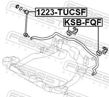 Suspension, stabilisateur FEBEST KSB-FQF