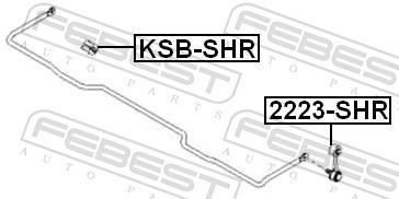 Suspension, stabilisateur FEBEST ref. KSB-SHR