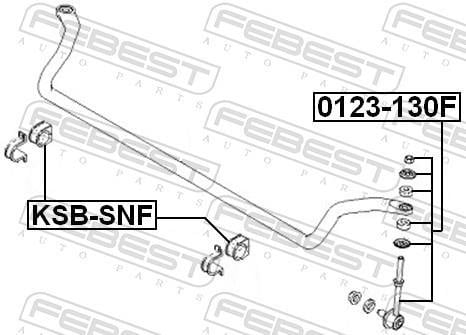 Rolamento de barra estabilizadora FEBEST ref. KSB-SNF