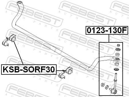 Suspension, stabilisateur FEBEST ref. KSB-SORF30