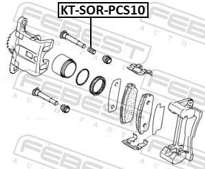 Kit d'accessoires, étrier de frein FEBEST ref. KT-SOR-PCS10