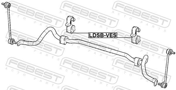 Suspension, stabilisateur FEBEST ref. LDSB-VES