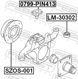 Kit de réparation, fusée d'essieu FEBEST ref. LM-30302