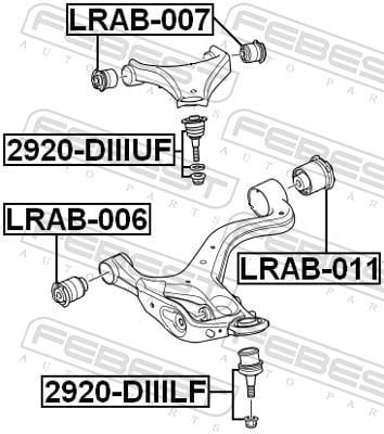 Suspensão, braço oscilante FEBEST ref. LRAB-006