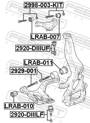Silent bloc de suspension FEBEST LRAB-011