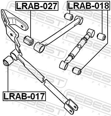 Suspensão, braço oscilante FEBEST ref. LRAB-018