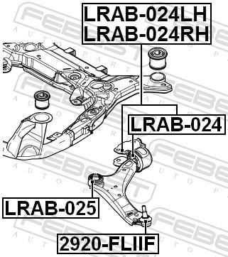 Suspensão, braço oscilante FEBEST ref. LRAB-024